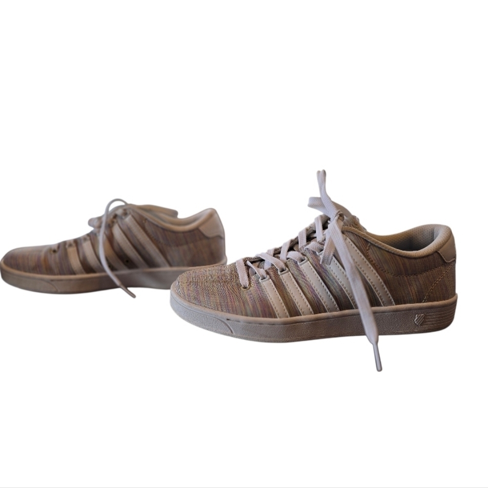 K-Swiss Court Pro II T CMF Rainbow White Lace Up Sneakers 7.5 - Picture 4 of 10